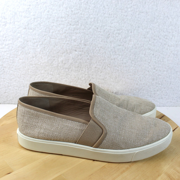 Vince Slip On Loafer Womens 8.5 Beige Shoe Comfort Career Preppy Modern - Picture 1 of 13